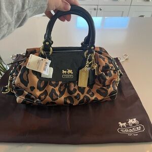Coach Sabrina Leopard Handbag NWT